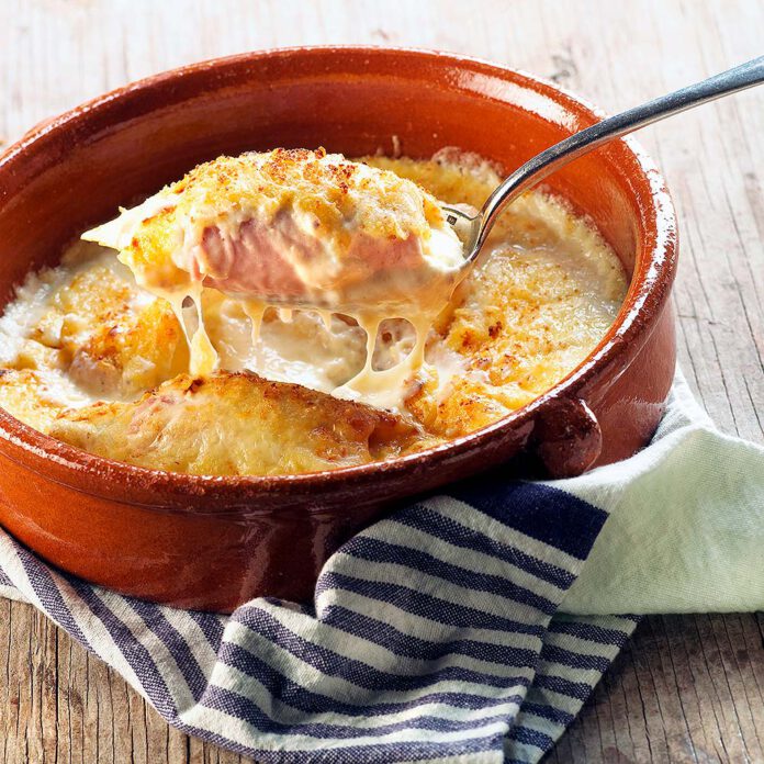 Chicory gratin with ham and cheese in the Thermomix