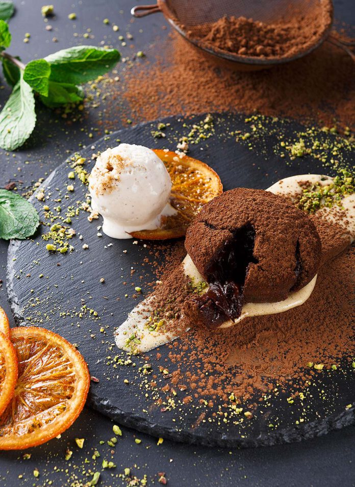 Chocolate Fondant with Crème Anglaise