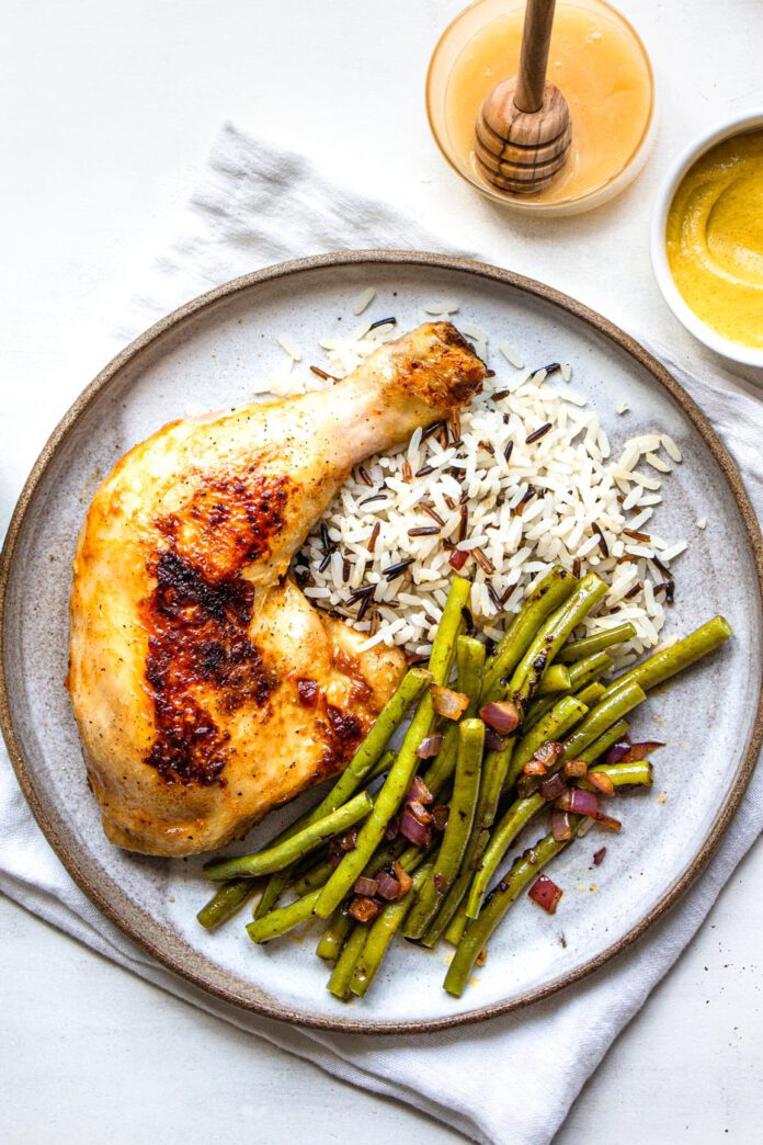 Mustard chicken rice