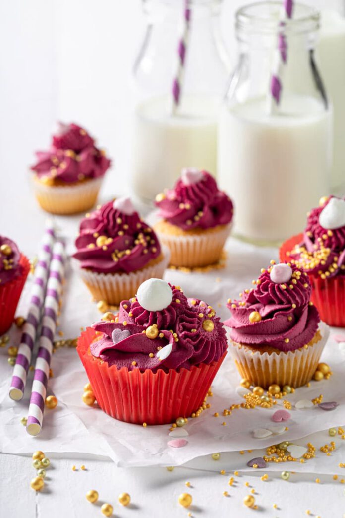 Pink Vanilla Cupcakes