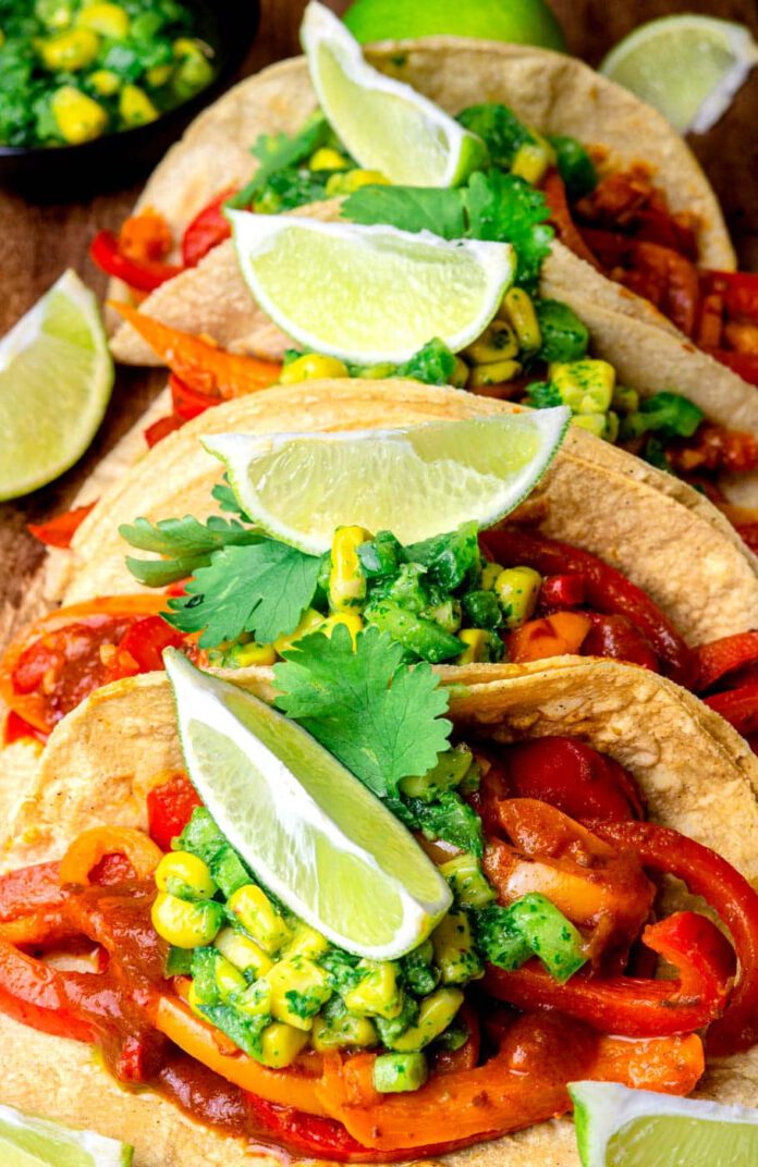 Red-Pepper-Tacos-with-Green-Pepper-Salsa