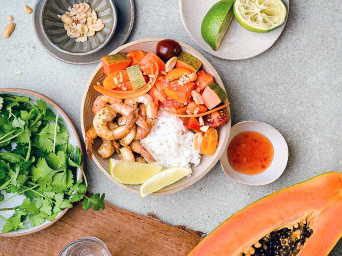 Prawn and Papaya Bowl