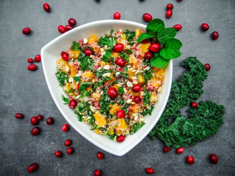 Orange quinoa salad with cranberry