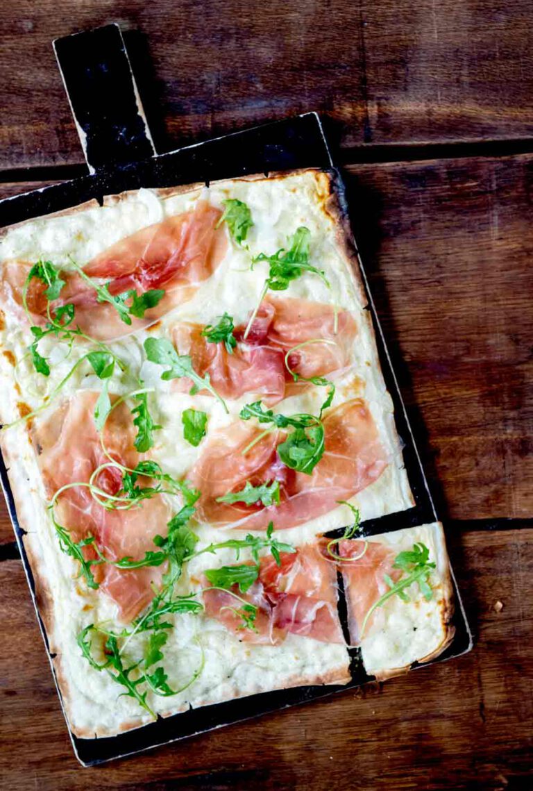 Flammkuchen (Baden-style pizza)