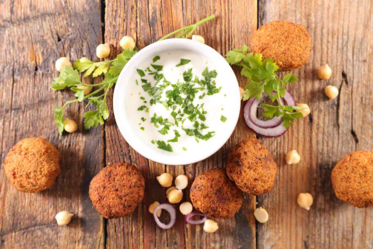 Carrot Falafel with Yoghurt Dip
