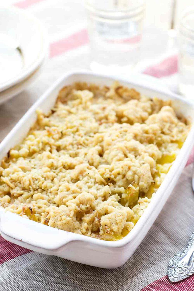 Zucchini-Crumble mit Comté