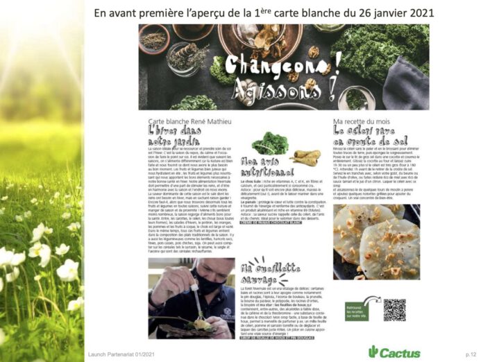 Carte Blanche Cactus René Mathieu