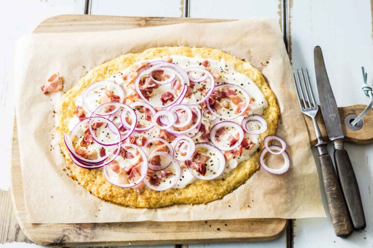 cauliflower tarte flambee