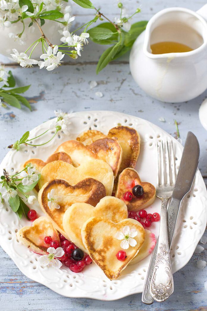 heart shaped pancakes