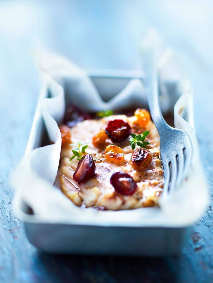 Cod fillet with grapes in the Thermomix