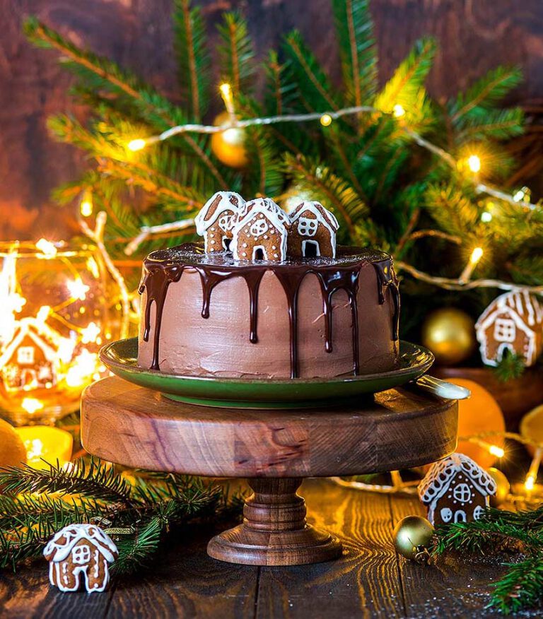 Orange Chocolate Cake with Chocolate Icing