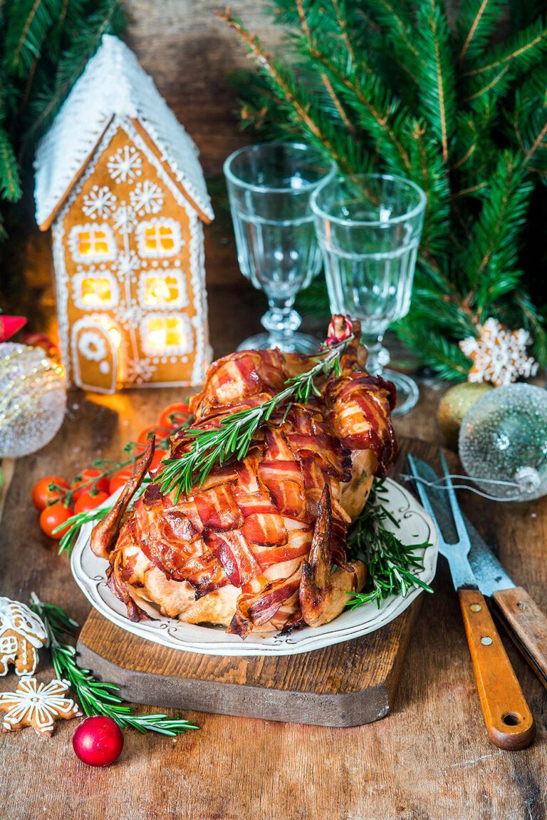 Roast Chicken in a Bacon Dress