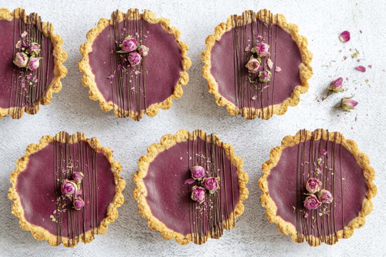 Muesli Tartlets with Raspberry Ganache