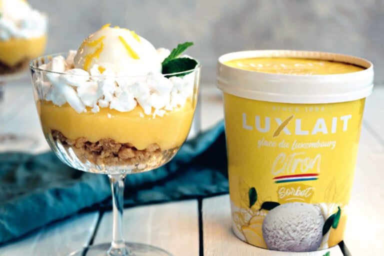 Tarte au Citron en Verrine avec Sorbet Luxlait