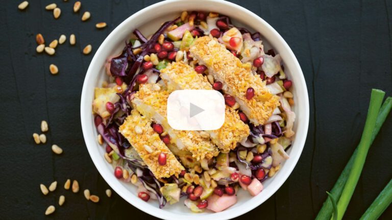Fruity cabbage & chicken salad