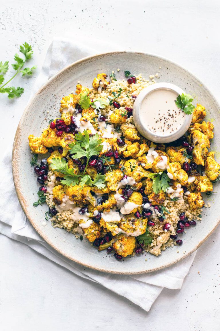 Curried roasted cauliflower & Couscous salad