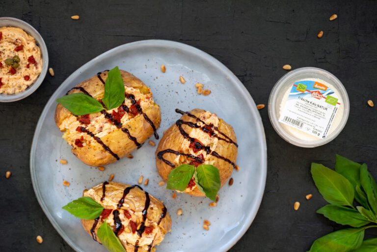 Mediterrane Ofenkartoffeln mit BIOG Frësche Kéis