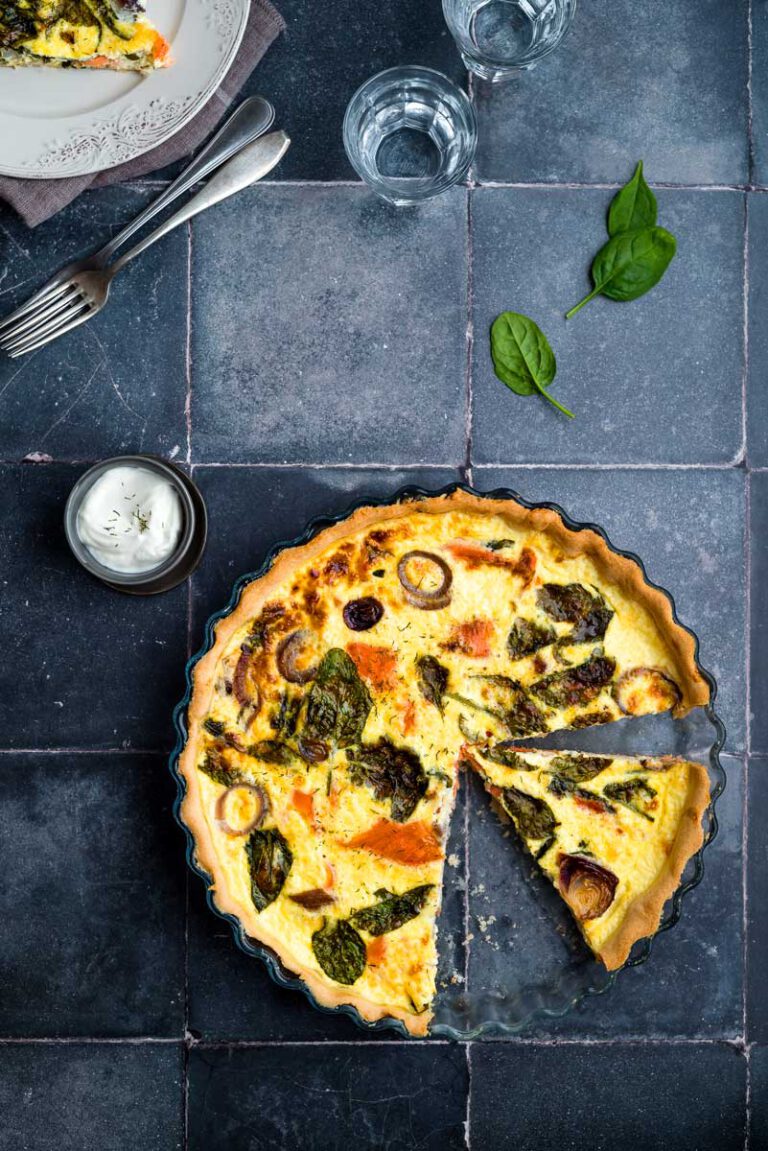 Quiche au saumon et aux épinards