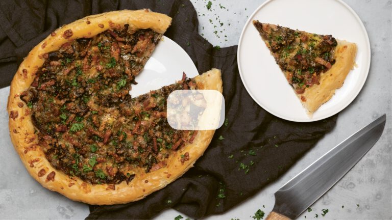 Caramelised Onion & Bacon Tart