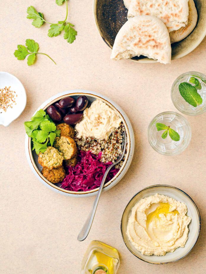 Falafel and Quinoa Bowl