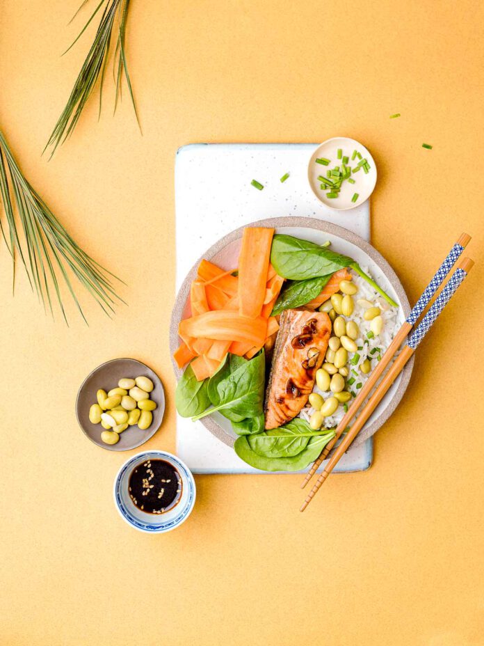 Salmon-teryaki-rice Teriyaki Salmon Bowl