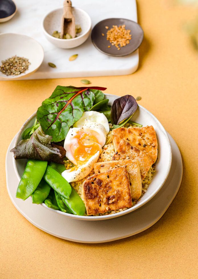 CRISPY-TOFU-BOWL-WITH-SOFT-EGG Crispy Tofu Bowl with Soft Egg