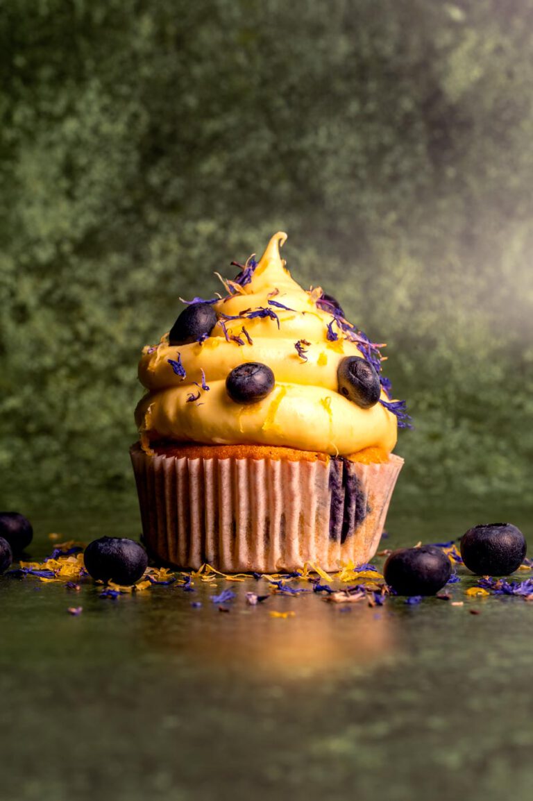 Lemon and blueberry cupcakes - Thermomix