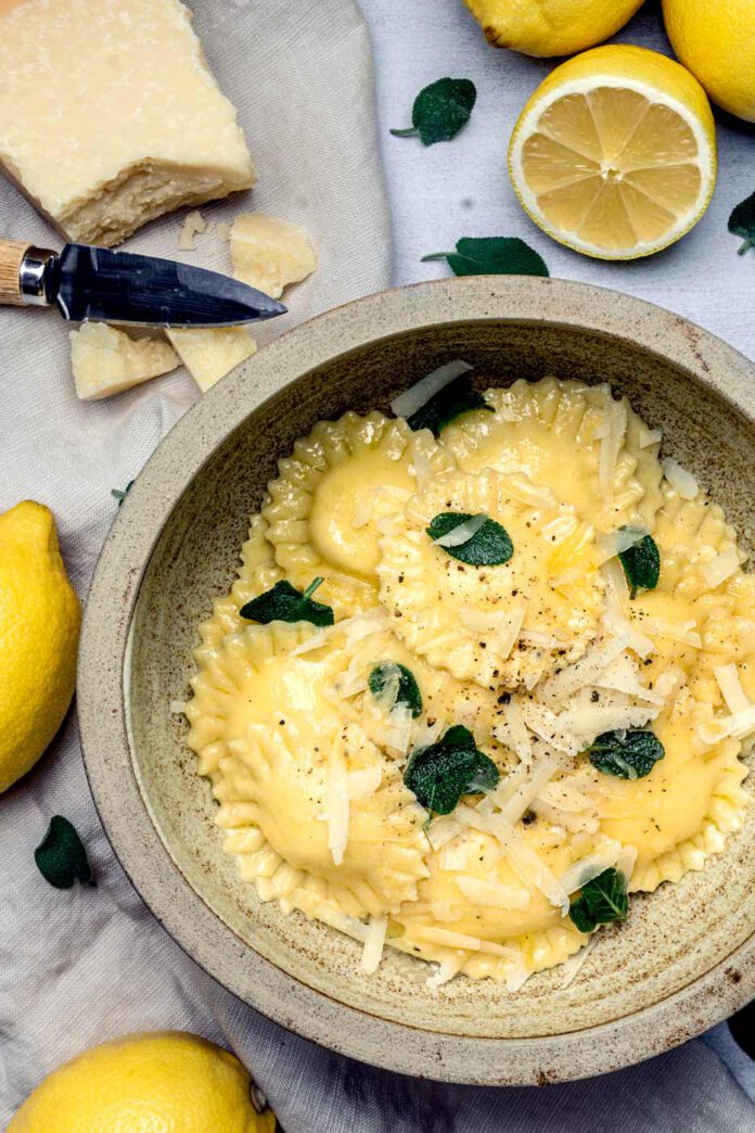 Lemon Ravioli with Sage Butter