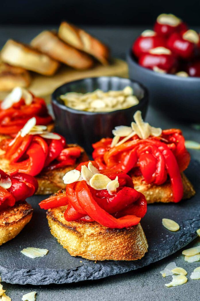 Roasted Pepper Bruschetta