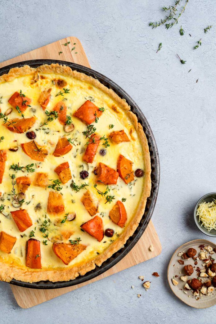 Squash-quiche Pumpkin & Hazelnut Quiche