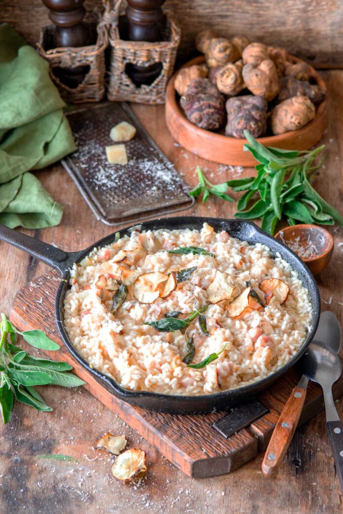 Jerusalem Artichoke Risotto with Sage