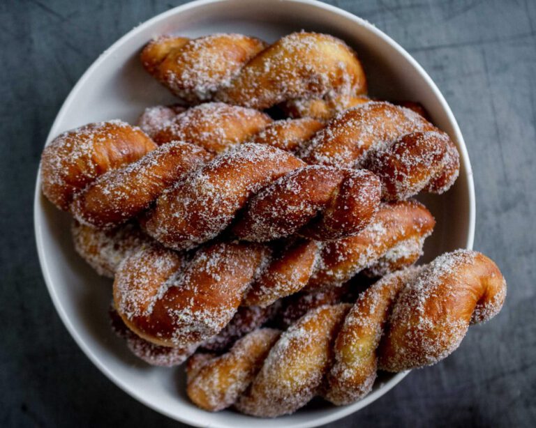Orange Cardamom Twist Doughnuts