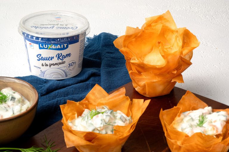 Smoked Salmon & Dill Filo Tarts