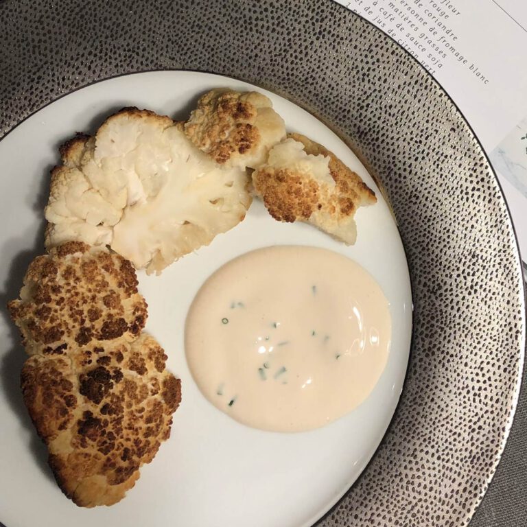 Whole baked cauliflower