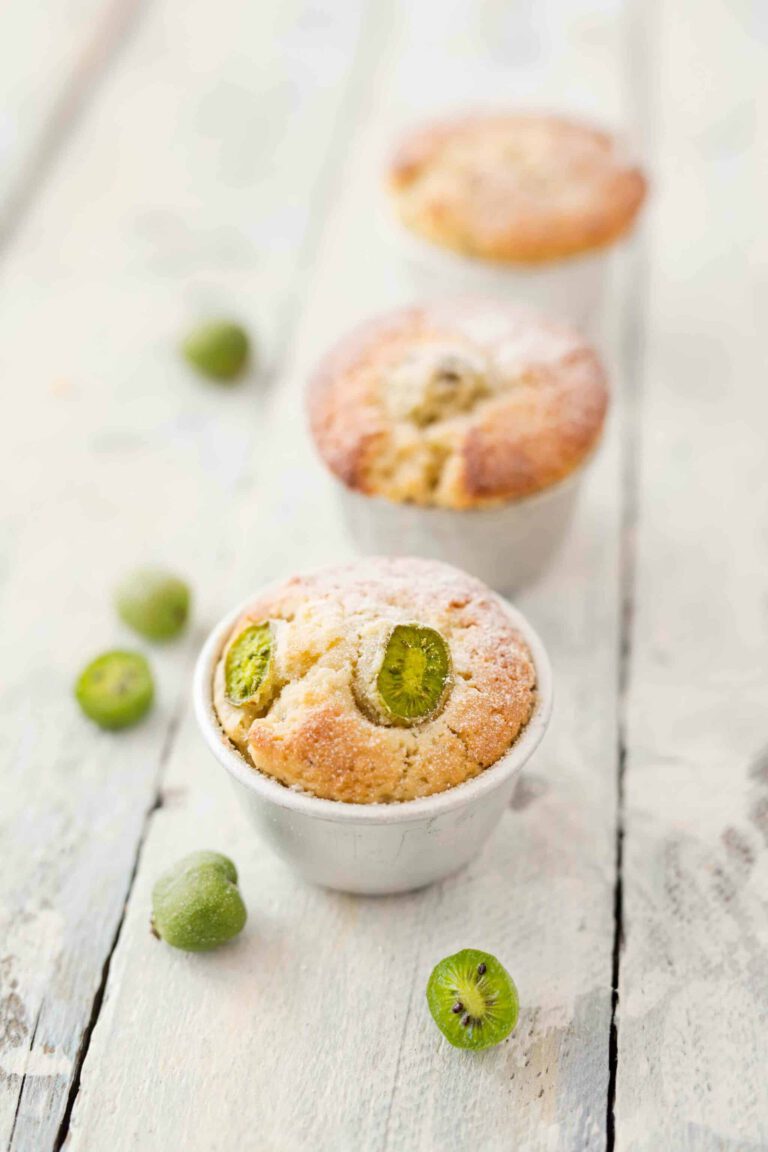 Almond Muffins with Kiwi Berries