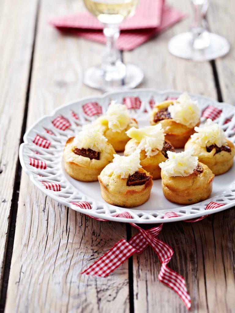 Financiers with figs & Tête de Moine AOP