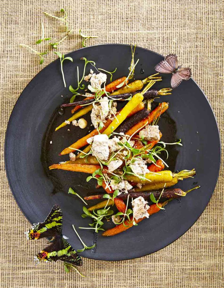 Bunter Möhrensalat mit Mandelnougat