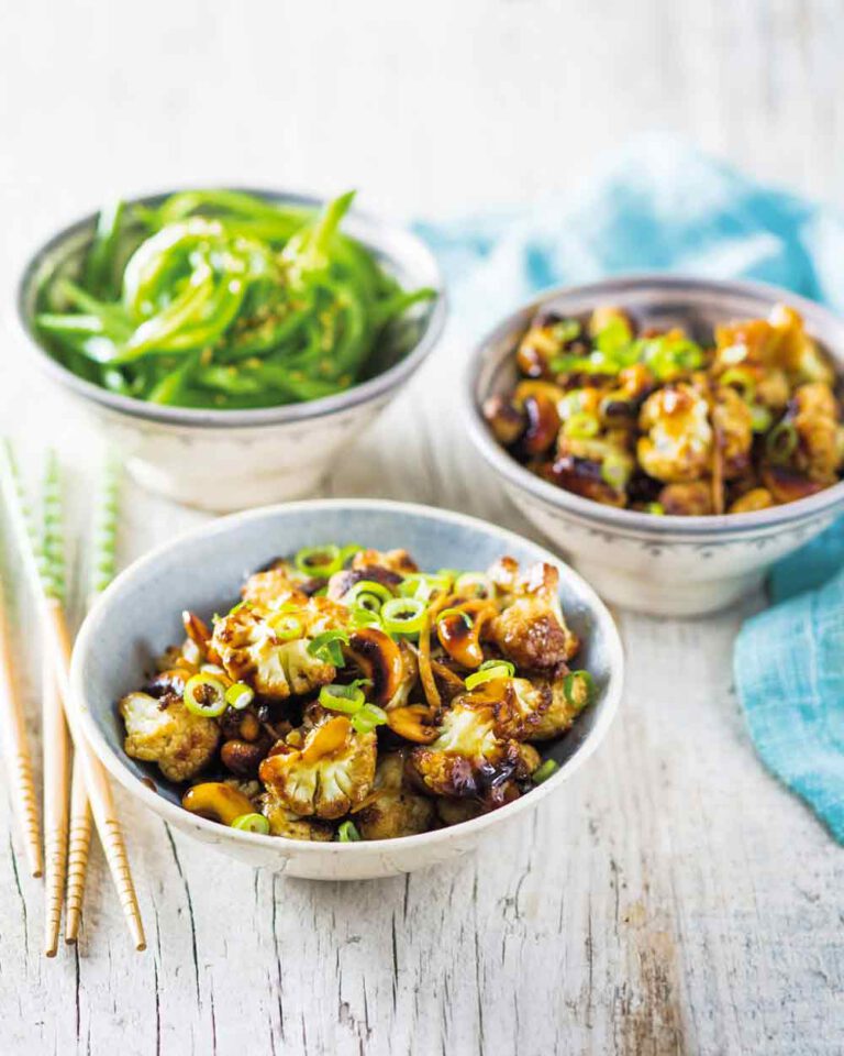 Blumenkohlpfanne mit Cashewkernen