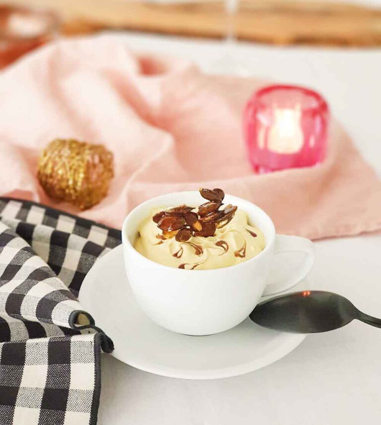 Parfait mit Kürbiskernöl und Kürbiskernkrokant