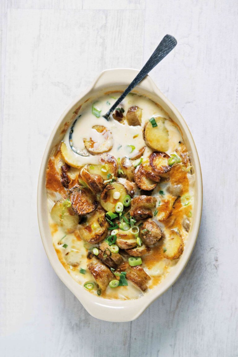 Fried potato gratin with Kochkäse