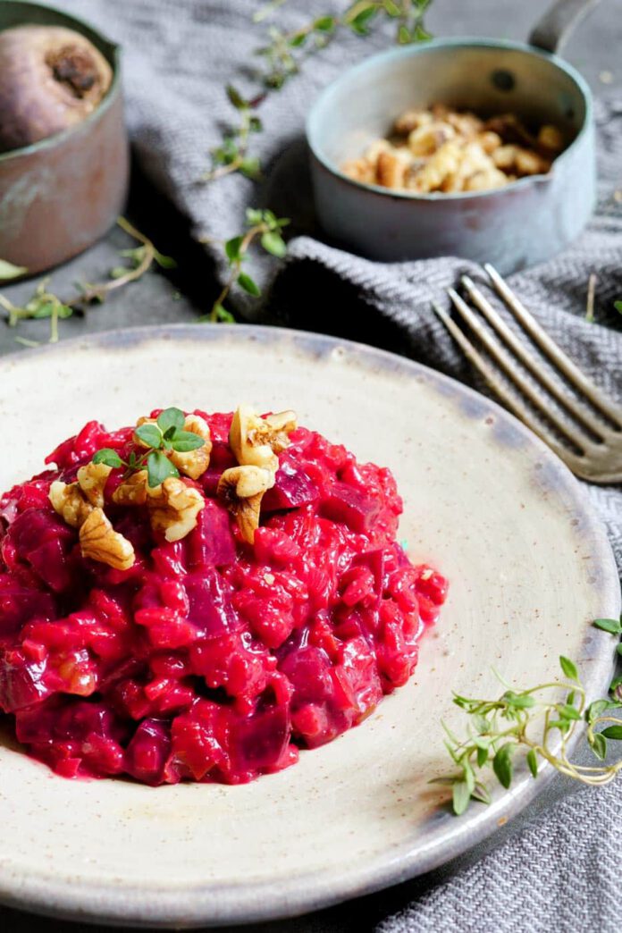 Beetroot Gorgonzola Risotto