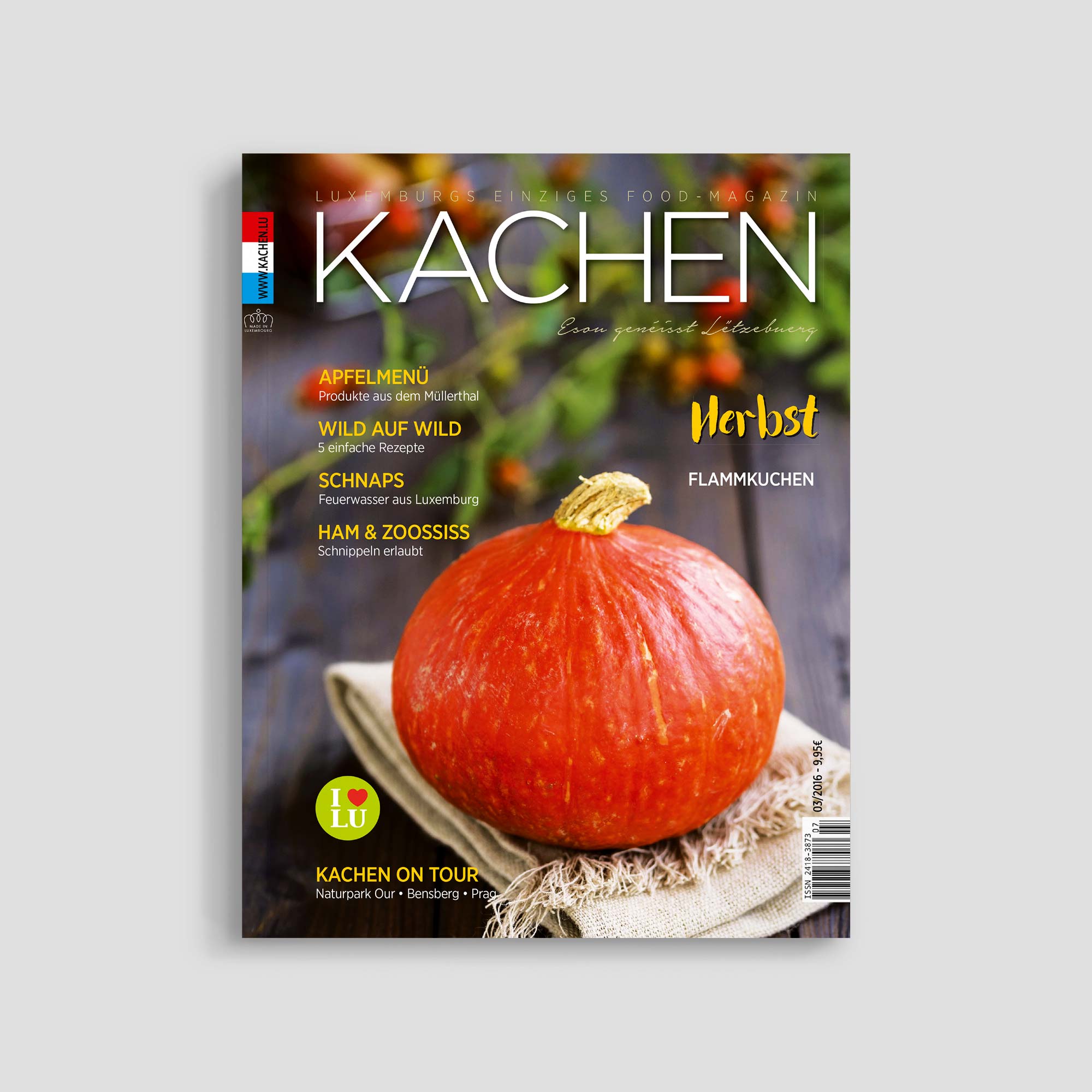 Kachen magazine cover featuring a pumpkin, autumn theme.