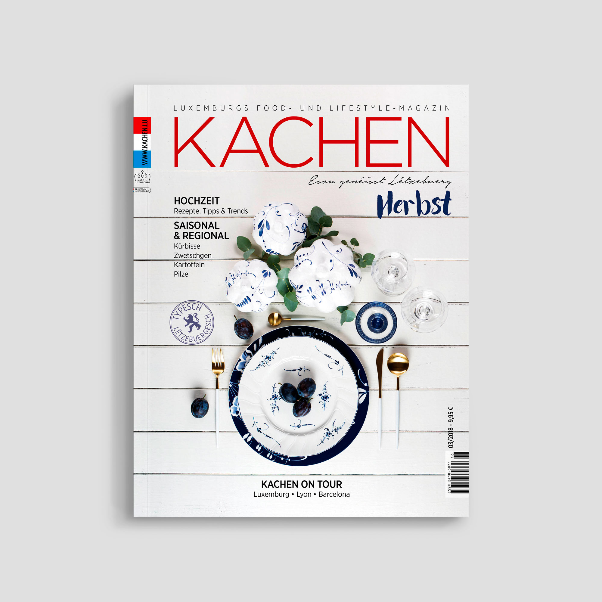 KACHEN magazine cover with food and table setting.