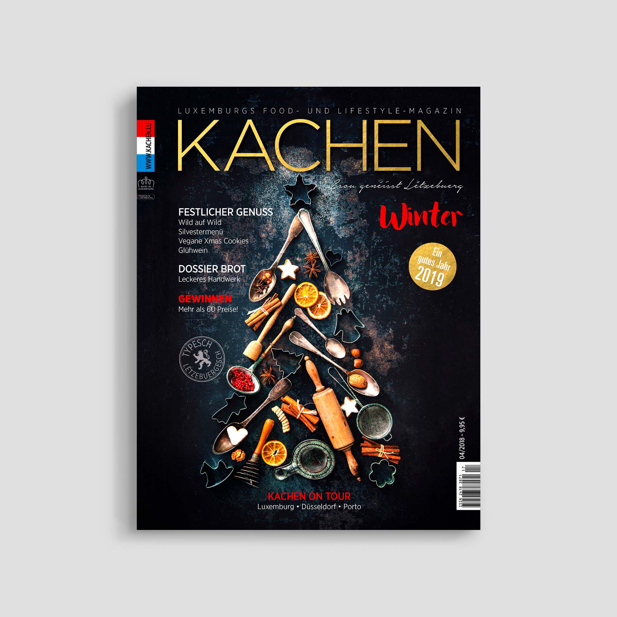 KACHEN magazine cover with festive cooking theme.