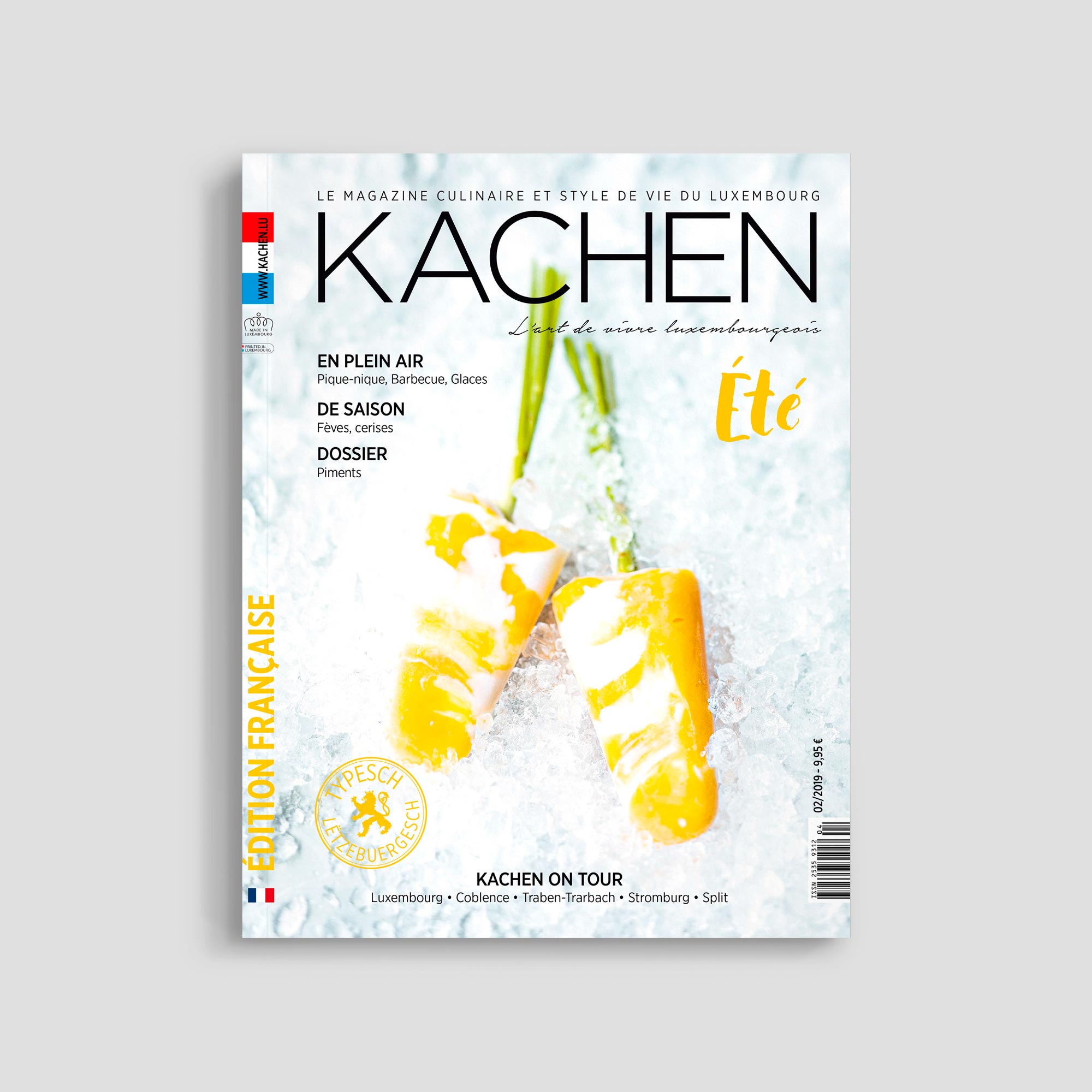 Kachen magazine summer edition cover with popsicles.