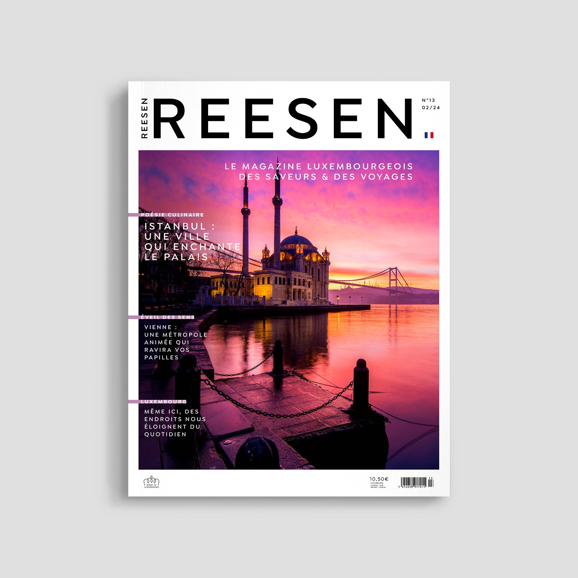 Reesen magazine cover with Istanbul scenery.